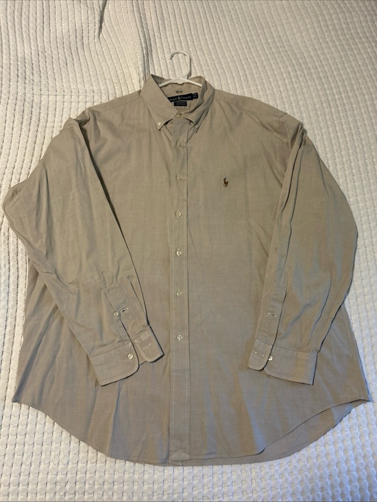 Ralph Lauren Other - Ralph Lauren Yarmouth Button Down Oxford Shirt 100% Cotton 17 34/35 Sand Color